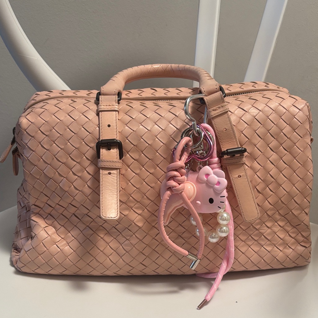 Bottega Veneta Pink Woven Satchel